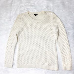 ↓$30 Talbots Eyelet White Sweater Size L